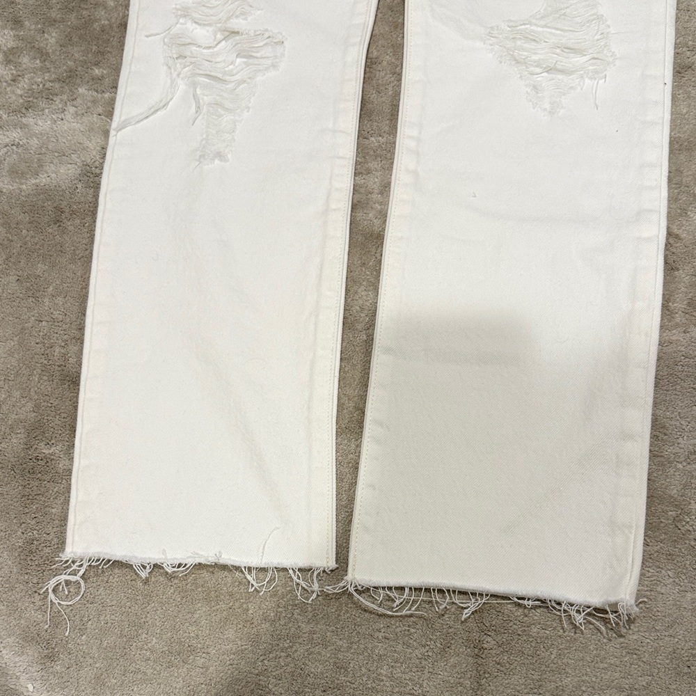 Womens White Levi’s 501 Distressed Jeans 37 x 30 NWT - Picture 6 of 7